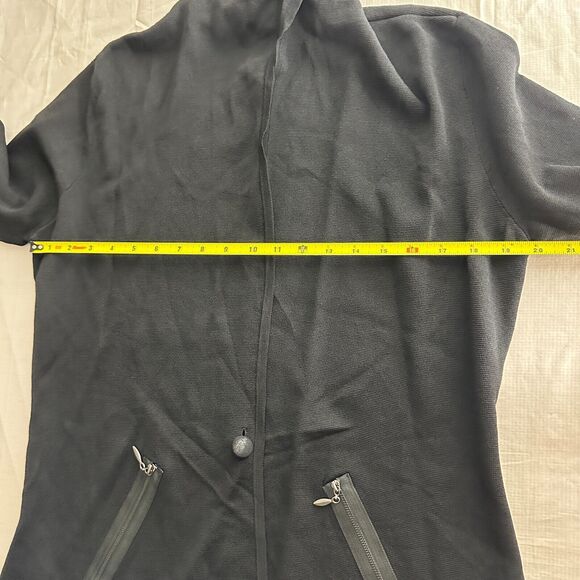 NWT 41 Hawthorn Womens Zipped Pocket Cardigan Sweater Black Rayon Blend Size L - Picture 5 of 12